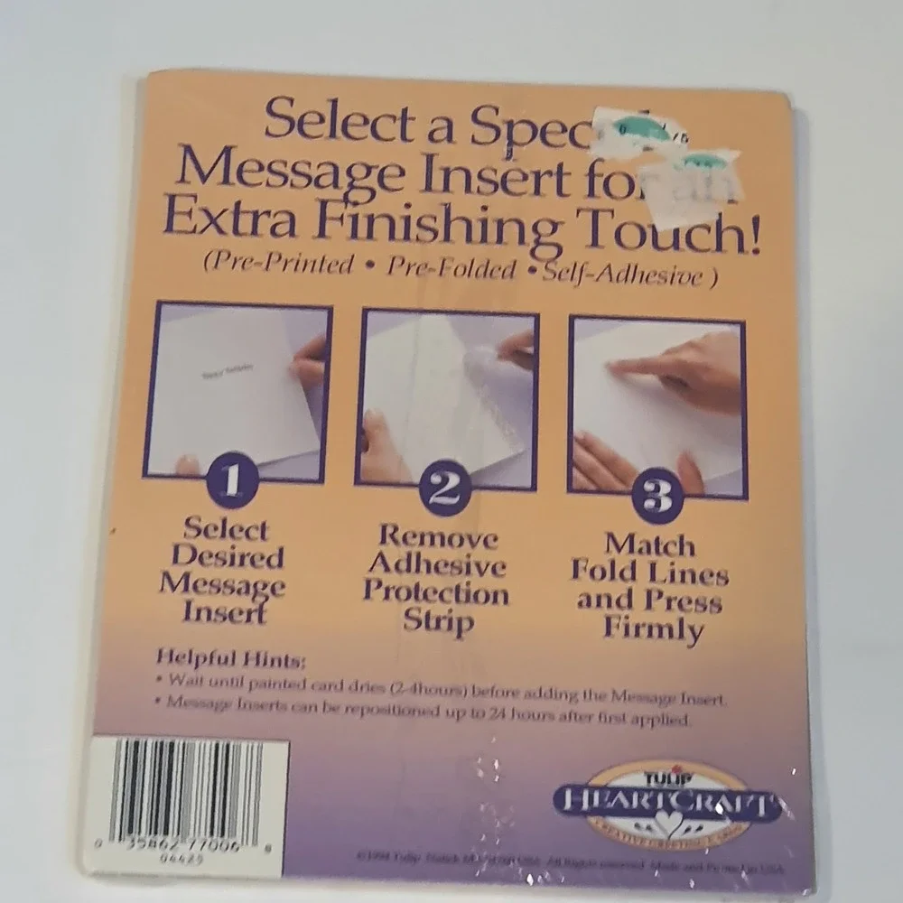 Vintage Tulip‎ HeartCraft Birthday Card Kit Pre-Printed Message Insert Packs